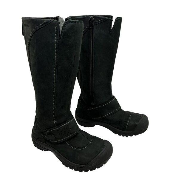 Keen Kaci Knee High Zip Waterproof Nubuck Leather Boots Womens 6 Black - Picture 11 of 11